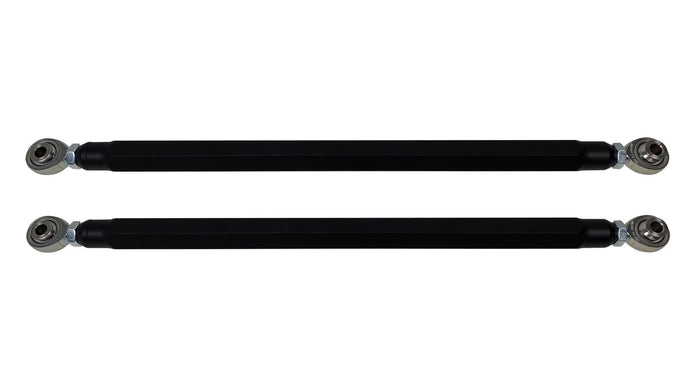 We utilize ONLY industry leading FK Brand Spherical bearings equipped with a cloth PTFE liner for durability on the high clearance lower rods and use FK brand JMX heims on the upper rods. There is no better joint to use on the planet. The Heims are spaced for your machine’s width so its bolt and go with little to no adjusting! Our rods are fully covered by a no hassle no BS warranty. If you damage a rod, we guarantee to replace it no questions asked, at all.