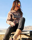 Off the Wall Heavy Weight Hoodie - Brown