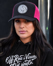 Squishy Trucker Hat - Neon Pink/Black
