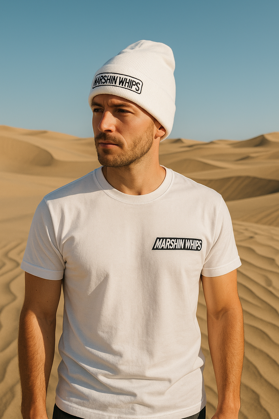 Marshin Whips White Beanie