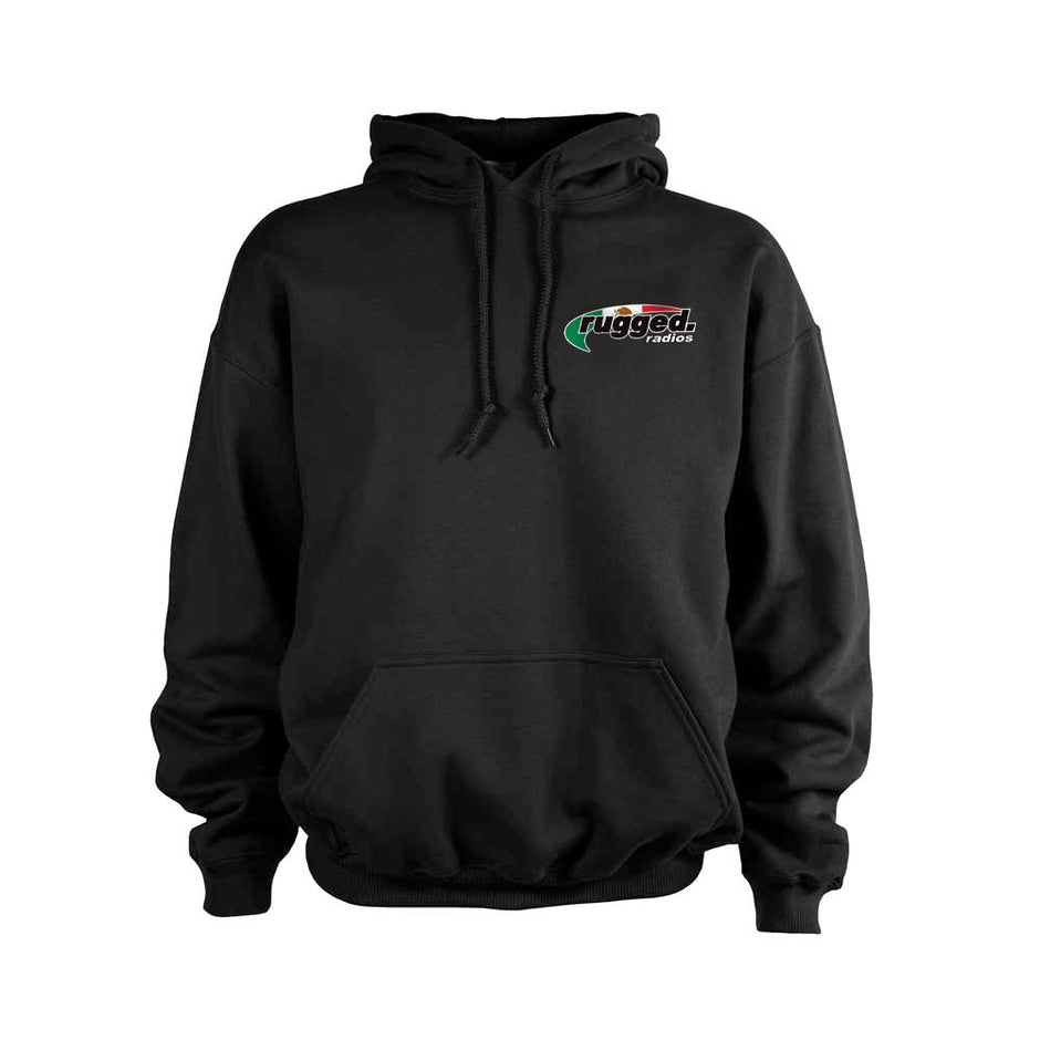 Rugged Radios MEXICAN FLAG Pullover Hoodie - Black SM