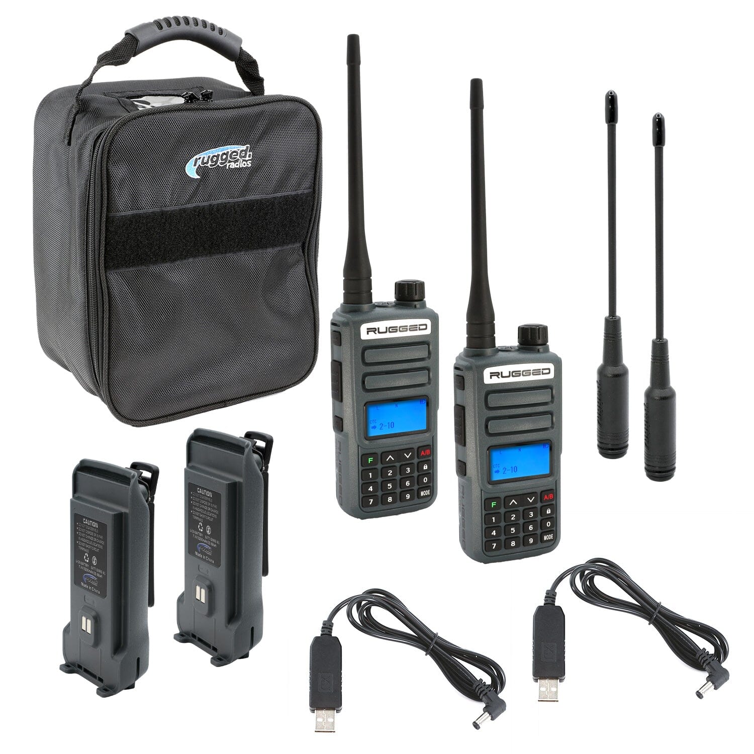 ADVENTURE PACK - GMR2 PLUS - GMRS / FRS Two Way Handheld Radios with Accessories Safety Yellow