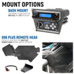 Polaris RZR PRO XP - Turbo R - Pro R - Complete Communication Kit with Bluetooth Intercom and 2-Way Radio 696 PLUS / G1 GMRS / Dash Mount