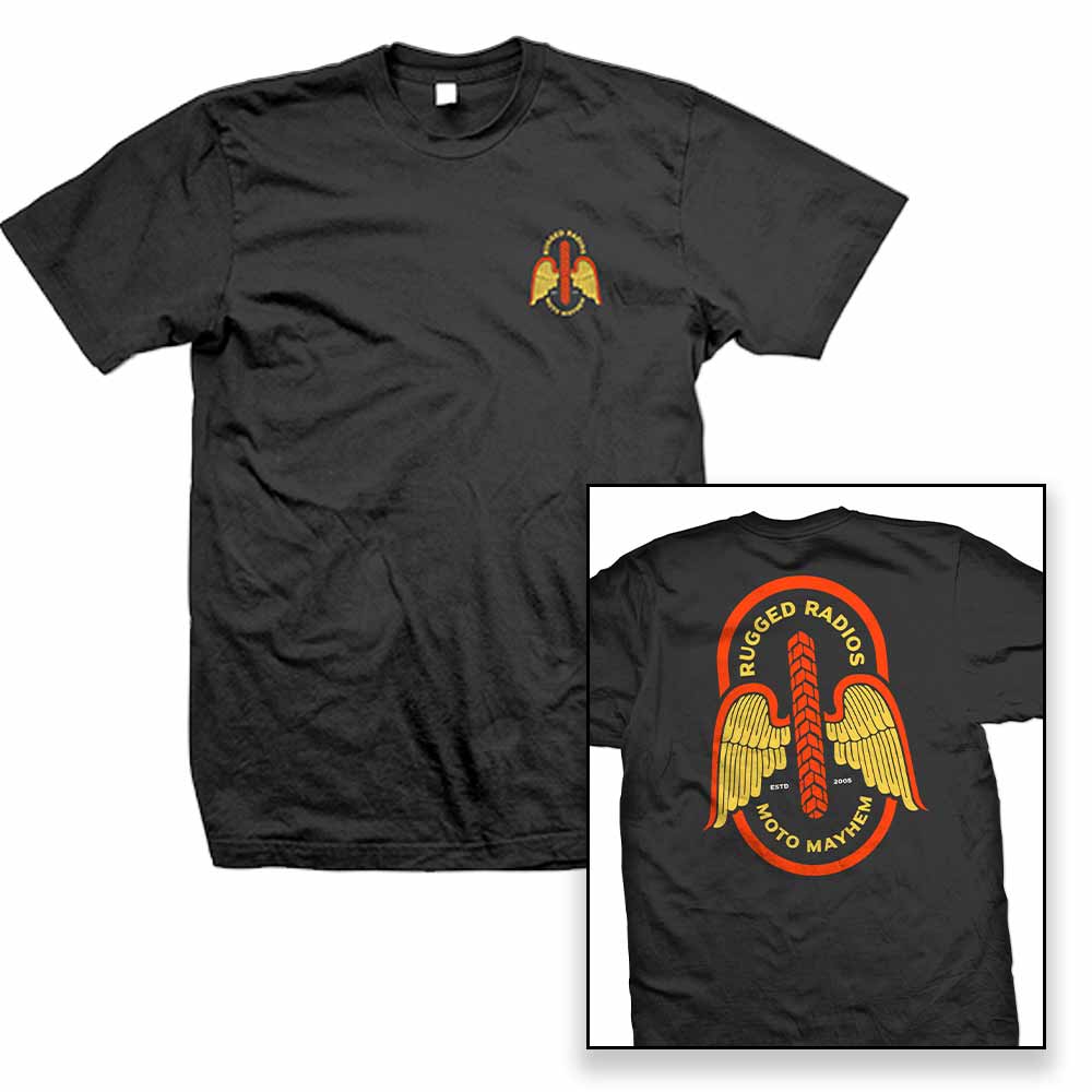 Rugged Radios MOTO MAYHEM T-Shirt - Black MD