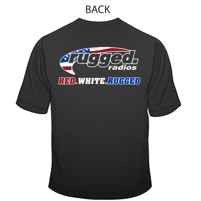 Rugged Radios AMERICAN FLAG T-Shirt - Black Large