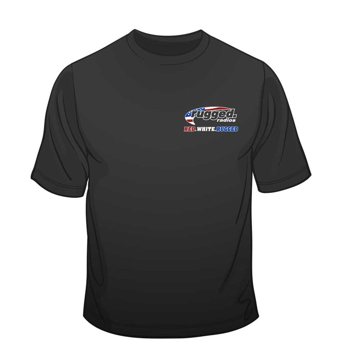 Rugged Radios AMERICAN FLAG T-Shirt - Black Small