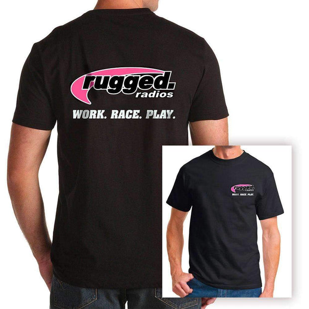 Rugged Radios CLASSIC PINK T-Shirt - Black XXXL