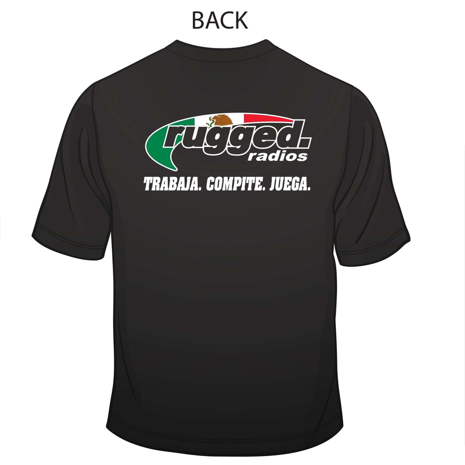 Rugged Radios MEXICAN FLAG T-Shirt - Black XXL
