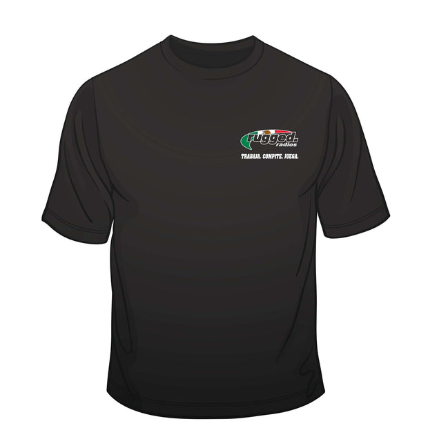 Rugged Radios MEXICAN FLAG T-Shirt - Black Large