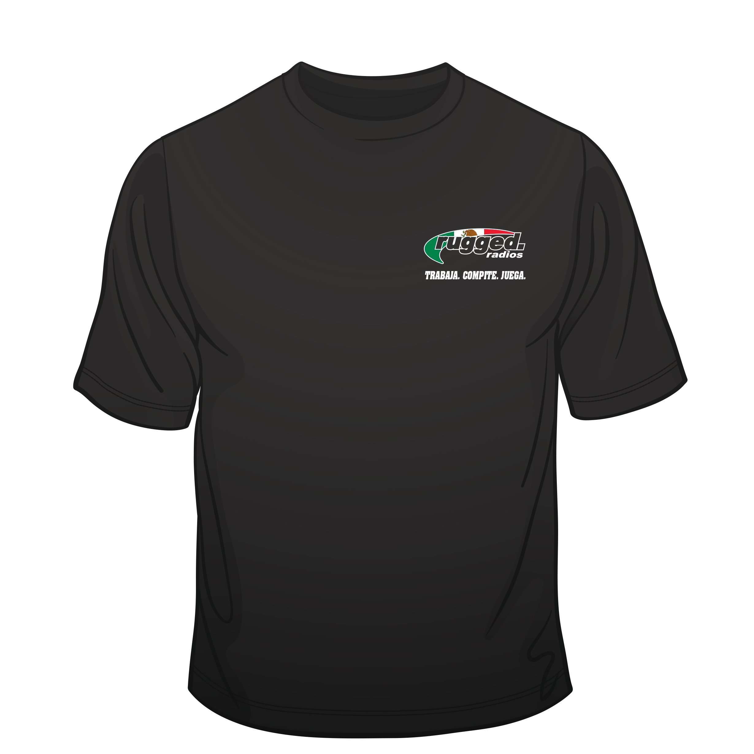 Rugged Radios MEXICAN FLAG T-Shirt - Black XXL