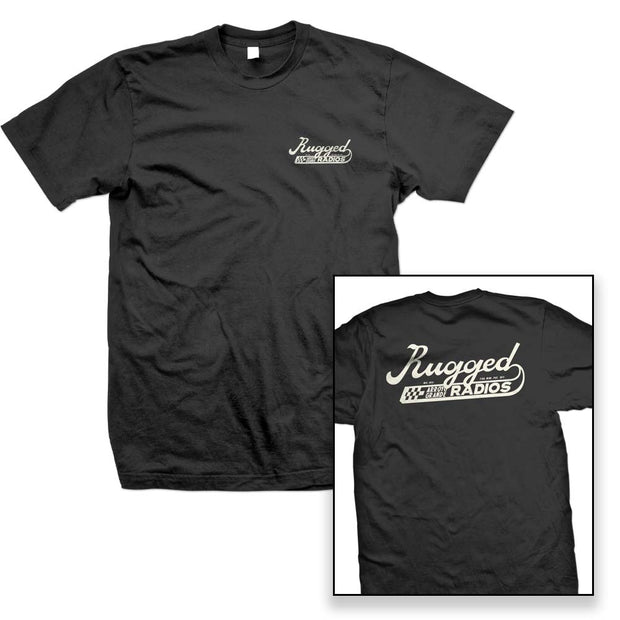 Rugged Radios SCRIPT T-Shirt - Black XXXL