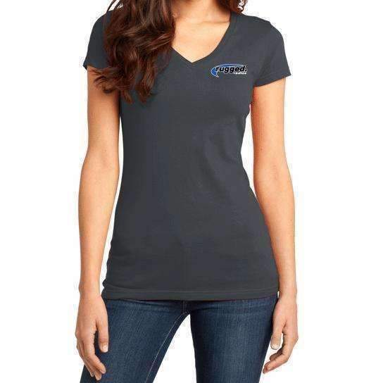 Rugged Radios WORK RACE PLAY Ladies T-Shirt - Grey Small