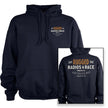 Rugged Radios VINTAGE RACE Pullover Hoodie - Navy Blue Extra Large